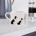 Sweet William Border Collie Mug in a kitchen setting — illustrated Border Collie ceramic mug