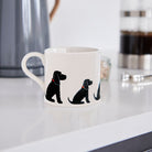 Sweet William Black Cocker Spaniel Mug in a kitchen setting — illustrated Black Cocker Spaniel ceramic mug