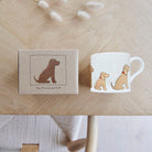 Sweet William Golden Cocker Spaniel Mug with kraft gift box — Cocker Spaniel gift set presentation
