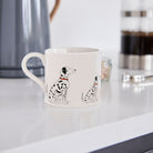 Sweet William Dalmatian Mug in a kitchen setting — illustrated Dalmatian ceramic mug