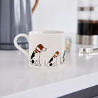 Sweet William Jack Russell Mug in a kitchen setting — illustrated Jack Russell ceramic mug