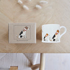 Sweet William Jack Russell Mug with kraft gift box — Jack Russell gift set presentation