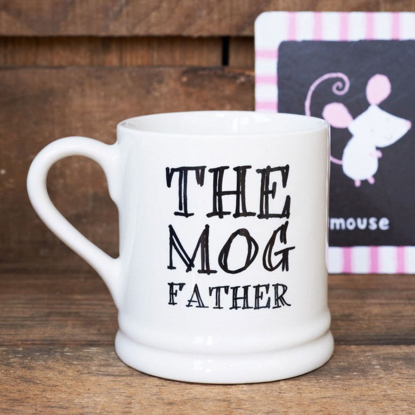 'The Mog Father' ceramic mug — funny gift for cat dads and cat lovers by Sweet William Designs