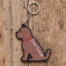 Chocolate Cockapoo / Labradoodle keyring Father's Day gift — personalised double-sided PVC dog lover gift by Sweet William Designs