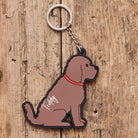 Personalised chocolate Cockapoo keyring with name — perfect gift for Cockapoo and Labradoodle owners