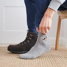 Man wearing German Shepherd dog walking socks — embroidered wool blend, unisex gift for dog lovers