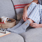 Relaxing in Vizsla dog walking socks — cosy wool blend socks, ideal gift for Vizsla owners