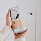  Beagle socks in hand – embroidered wool dog lover gift