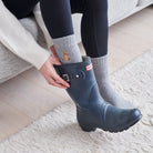 Fox Red Labrador dog walking socks worn with wellies — perfect gift for dog walkers and countryside lovers