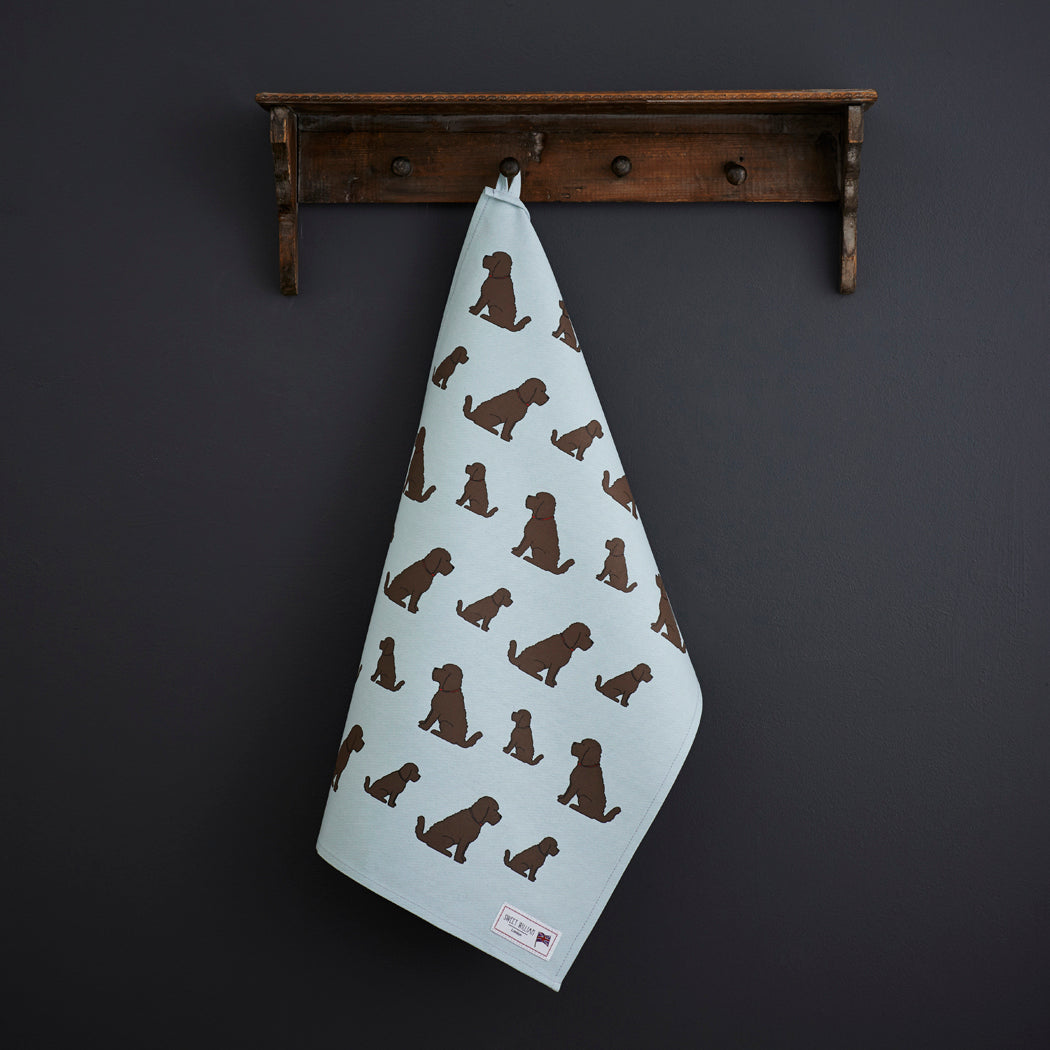 Chocolate Cockapoo & Labradoodle Tea Towel - Sweet William – Sweet ...