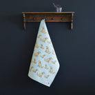 Golden Retriever tea towel in thick organic cotton — screen printed Golden Retriever illustration, kitchen gift for dog lovers by Sweet William Designs