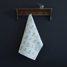 Yellow Labrador tea towel in thick organic cotton — screen printed Yellow Labrador illustration, kitchen gift for dog lovers by Sweet William Designs
