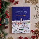 Christmas Dog Treat Advent Calendar styled with festive props, creating a cheerful Christmas gift for dogs and dog lovers