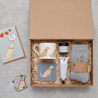 Golden Retriever gift hamper featuring coaster and matching mug — thoughtful dog lover gift set by Sweet William Designs