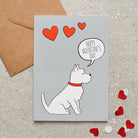 Westie Valentine's Day card — illustrated dog lover greeting card by Sweet William Designs