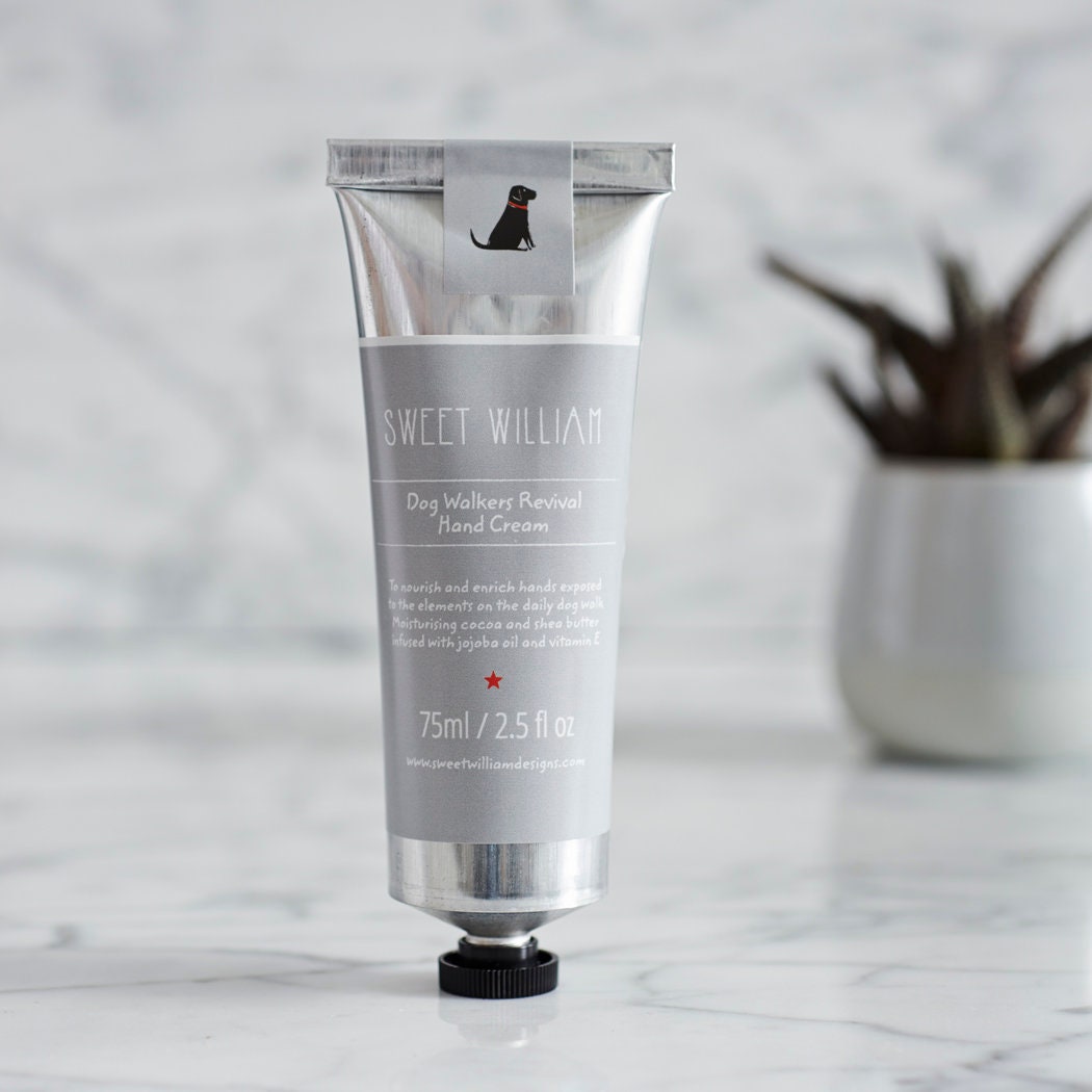 Dog Walkers Revival Hand Cream — nourishing hand cream with cocoa and shea butter, gift for dog walkers by Sweet William Designs