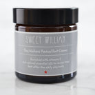Close-up of Dog Walkers Revival Foot Cream front label — vitamin E and natural essential oils, gift for dog walkers by Sweet William Designs