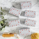 Collection of Liver & White Springer Spaniel triple milled soaps on marble surface — honey-enriched luxury dog lover gift by Sweet William Designs