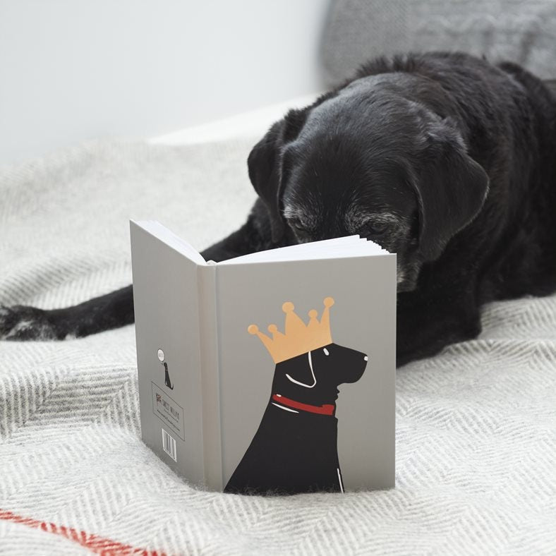 William our Black Labrador reading matching notebook, dog lover gift by Sweet William Designs