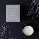 Sleepy Dog Organic Candle — vegan soy wax lavender candle, dog lover gift by Sweet William Designs