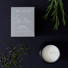 Zen Dog organic candle gift box and soy wax candle with rosemary and thyme — vegan dog lover gift by Sweet William Designs