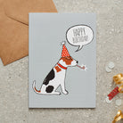 Jack Russell Terrier birthday card with illustrated dog design — blank inside, FSC-certified, designed and made in England by Sweet William Designs