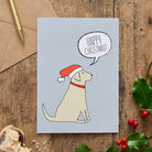 Yellow Labrador Christmas Card — illustrated dog lover greeting card by Sweet William Designs