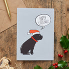 French Bulldog Christmas Card — illustrated dog lover greeting card by Sweet William Designs