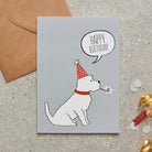 Westie birthday card with illustrated dog design — blank inside, FSC-certified, designed and made in England by Sweet William Designs