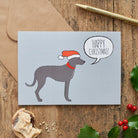 Lurcher Christmas Card — illustrated dog lover greeting card by Sweet William Designs