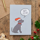 Staffie Christmas Card — illustrated dog lover greeting card by Sweet William Designs