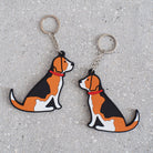 Beagle PVC keyring — add a personal touch with up to 18 characters, great for keys, bags and backpacks