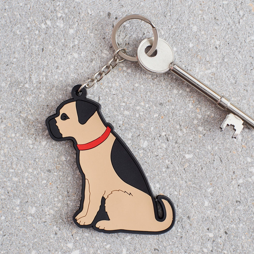 Border Terrier keyring — personalised dog lover gift by Sweet William Designs