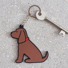 Chocolate Cocker Spaniel keyring — personalised double-sided PVC dog lover gift by Sweet William Designs
