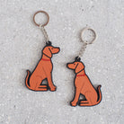 Vizsla keyring back view — classic Vizsla design on double-sided PVC keyring by Sweet William Designs
