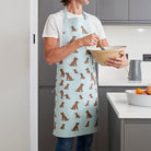 Chocolate Cocker Spaniel apron — organic cotton screen-printed dog apron, a perfect gift for Cocker Spaniel lovers.