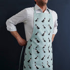 Border Collie apron — organic cotton screen printed dog lover gift by Sweet William Designs