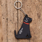 Black Labrador keyring on keys — personalised dog accessory gift by Sweet William Designs