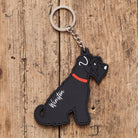 Personalised Black Schnauzer keyring with name — perfect gift for Miniature, Standard and Giant Schnauzer owners