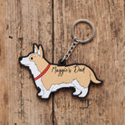 Corgi keyring on bag — double-sided PVC charm, ideal personalised gift for Corgi lovers