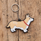 Personalised Corgi keyring with name — perfect gift for Corgi owners and dog lovers