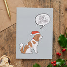 Cavalier King Charles Spaniel Christmas Card — illustrated dog lover greeting card by Sweet William Designs