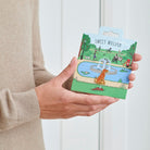 Vizsla enamel dog pin held in hands on illustrated park backing card — gold-plated dog lover gift by Sweet William Designs