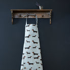 Dachshund / Sausage Dog apron with front pocket and adjustable neck strap — organic cotton dog lover kitchen gift by Sweet William Designs