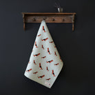 Beagle tea towel in thick organic cotton — screen printed Beagle illustration, kitchen gift for dog lovers by Sweet William Designs