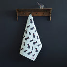 French Bulldog tea towel in thick organic cotton — screen printed French Bulldog illustration, kitchen gift for dog lovers by Sweet William Designs