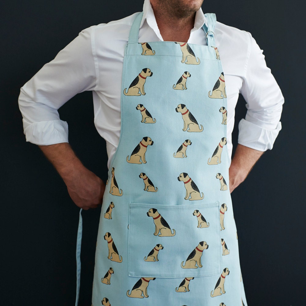 Border Terrier apron — organic cotton screen printed dog lover gift by Sweet William Designs